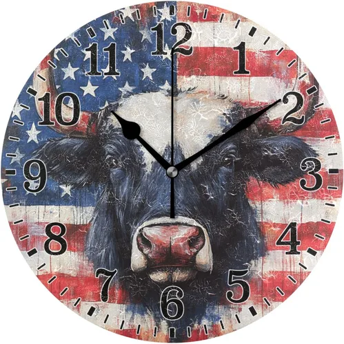 Miniatura 68 de JUNZAN Reloj de bañera con vino romántico espumoso y velas, reloj de pared silencioso de 10 pulgadas, pequeño reloj redondo, decoración de cocina
