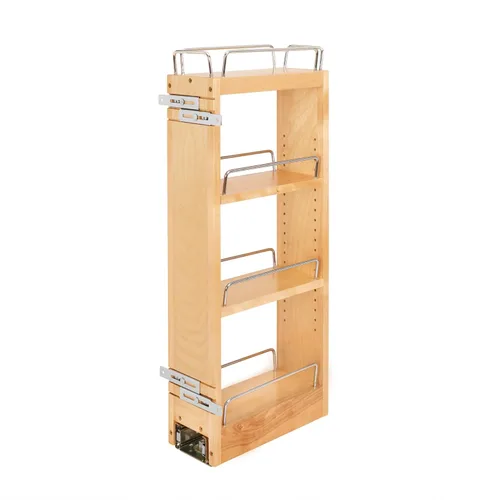 Rev-A-Shelf Organizador de almacenamiento de gabinete de cocina extraíble de 5 pulgadas con cierre suave, construcción de madera con durabilidad