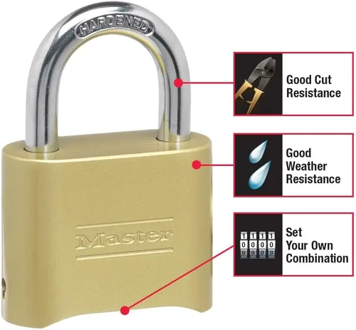 Miniatura 2 de Master Lock Candado con combinación propia, se puede resetear., 175D