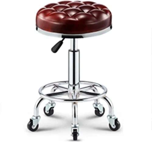 Miniatura 32 de Taburete de bar ajustable giratorio, chasis de acero grande, respaldo moderno para el hogar, taburete redondo de pierna alta, carga de 220.5 lbs