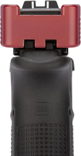Miniatura 2 de NDZ Performance Placa trasera de aluminio con asistencia deslizante para Glock 1-5 Glock 17 19 19 19 x 22 23 24 26 27 31 32 33 34 35 45 47 49, Rojo