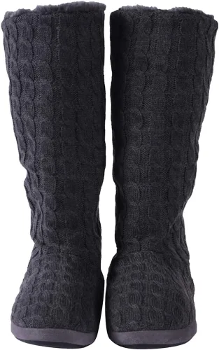 Miniatura 3 de Amzhom Pantuflas de forro polar para interiores y exteriores, antideslizantes, para mujer
