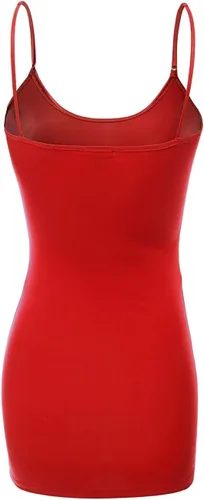 Miniatura 219 de Emmalise Camisola larga casual básica para mujer, con tirantes ajustables, top en capas