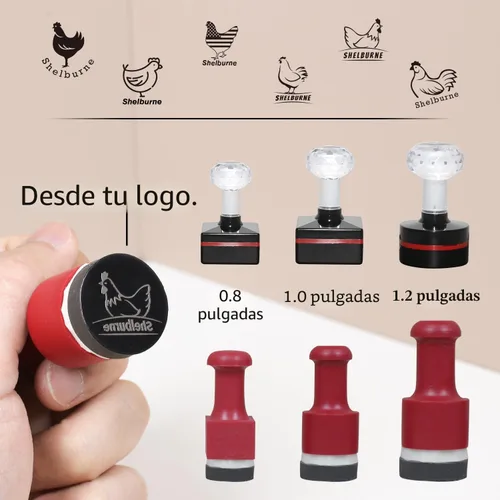 Miniatura 3 de Sello de Huevo, Sello de Huevo Personalizado, Sello de Huevo Personalizable, Sellos de Huevo para Huevos Frescos, Sello de Huevo Fresco de Granja