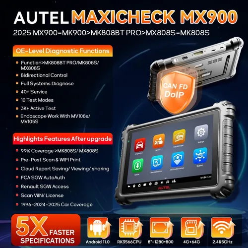Miniatura 2 de Autel Escáner MaxiCheck MX900, 2026 Herramienta de escaneo bidireccional Igual que MK900 MK900BT, diagnóstico de todo el sistema, actualizado