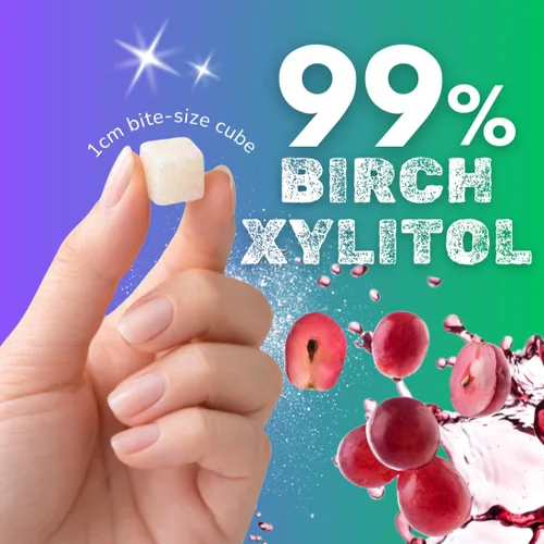 Miniatura 4 de Xylipop Grape - Caramelo de xilitol amigable con los dientes, fabricado con 3 ingredientes orgánicos, sin azúcar y vegano, tratamiento seguro