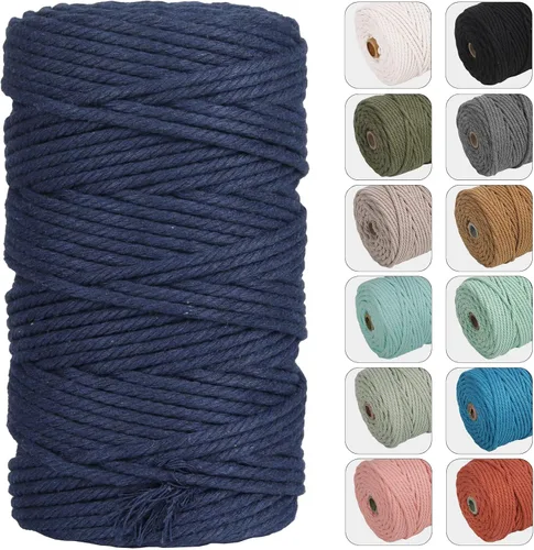 Miniatura 4 de NOANTA Cuerda de macramé de 109 yardas de 109 yardas, cuerda de algodón de color natural para colgar en la pared, ganchos de plantas, manualidades