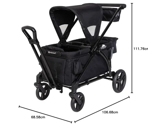Miniatura 2 de Baby Trend Expedition Cochecito Vagón 2 en 1 Plus, Ultra Black Ultra negro