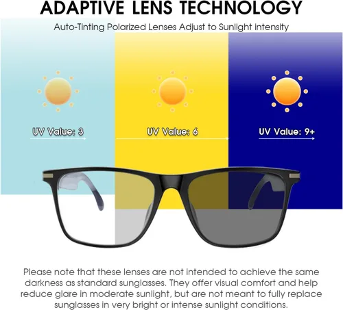 Miniatura 3 de Gafas inteligentes Bluetooth para hombres y mujeres, asistente de voz e impermeabilidad IPX5, lentes inteligentes fotocromáticos con altavoces