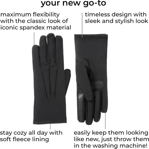Miniatura 2 de isotoner womens Spandex Cold Weather Stretch Gloves With Warm Fleece Lining