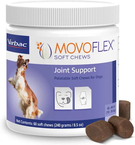 Miniatura 9 de MOVOFLEX - Masticables suaves para el apoyo de cadera y articulaciones para perros pequeños, 60 unidades de Virbac