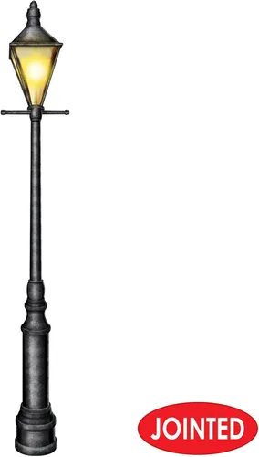 Miniatura 3 de Beistle Accesorios de Foto de Farola, 6 Pies de Alto - Decoraciones de Pared de Luz de Calle de Mardi Gras, Telón de Fondo Recortado para Fiesta