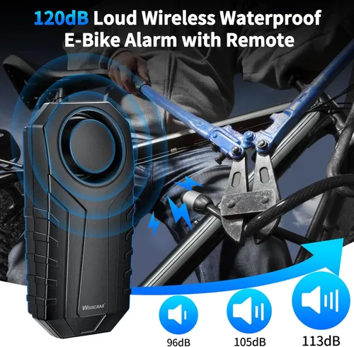 Miniatura 2 de WSDCAM Sistemas de Alarma con Sensor de Vibración Antirrobo de 113dB Fuerte para Bicicleta Eléctrica Motocicleta Carrito de Golf Remolque Buzón