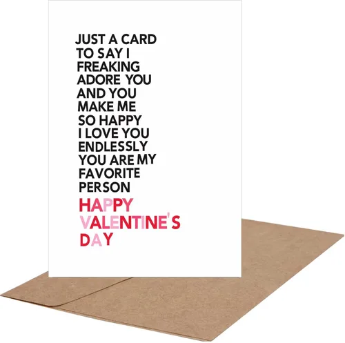 CJ&M I Fucking Love You (Love Fucking You) - Tarjeta grosera del día de San Valentín, tarjeta divertida, gran regalo para pareja, tarjeta del día de