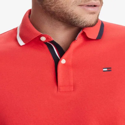 Miniatura 6 de Tommy Hilfiger Camisa polo de algodón de manga corta para hombre con ajuste personalizado