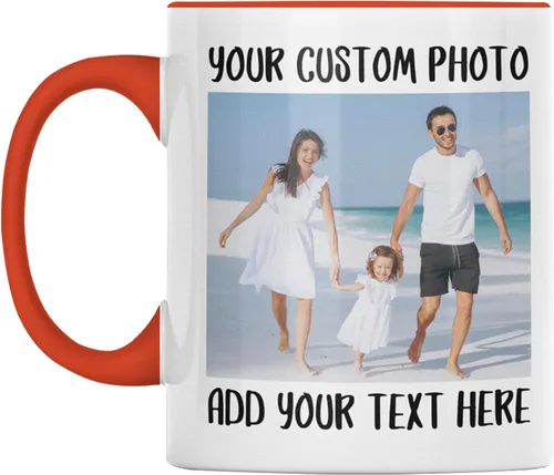 Miniatura 11 de Taza de café personalizada, taza con foto personalizada con imagen o texto, taza personalizable de cerámica, regalo de Navidad, cumpleaños, día