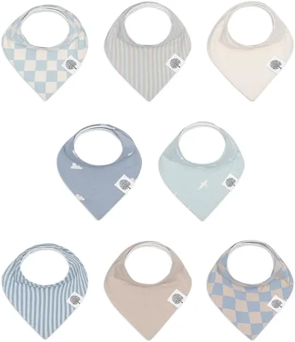 Parker - Baberos tipo bandana para bebé, paquete de 4 baberos para niños, niñas, unisex Nube