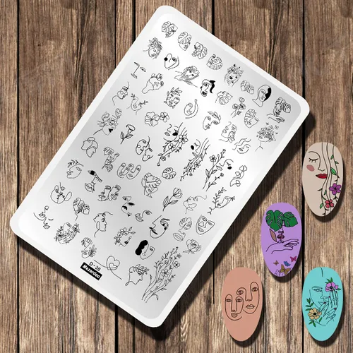 Miniatura 14 de WOW OMG COOL - Plato de estampado de uñas con letras y palabras con imagen de personas, plantillas de arte de uñas de acero inoxidable para diseño