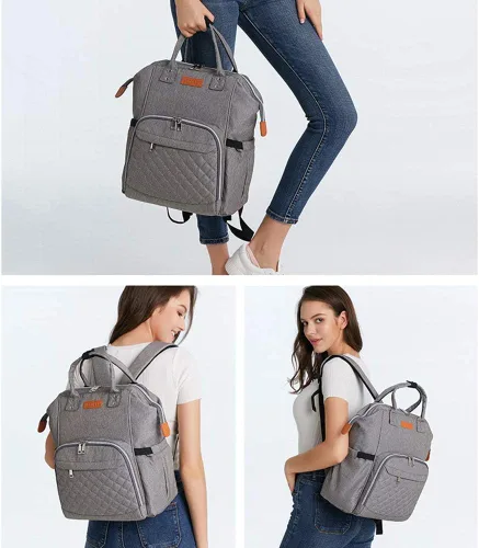 Miniatura 6 de Mochila de pañales para bebé niño y niña, bolsa de pañales multifunción para el cuidado del bebé, bolsas de pañales esenciales para mamá, papá