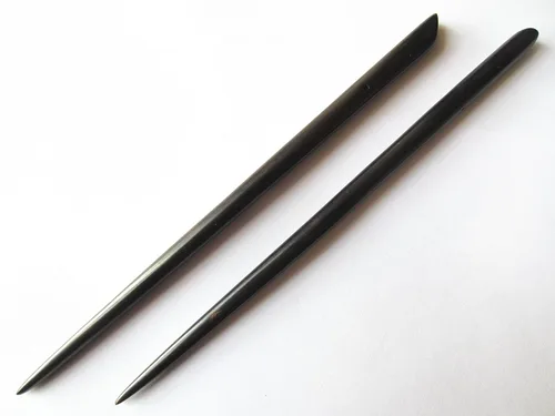 Miniatura 4 de Zz-bs-zg - 2 unidades de palillos para el cabello de ébano natural (sándalo negro) hecho a mano, tallados a mano, chal, paquete de 2