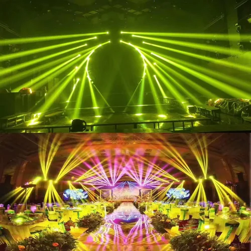 Miniatura 3 de JUNMAN Mini 230W 7R Beam Cabeza Móvil DJ Disco Etapa Luces Led Tira Prisma 48 con tira LED y efecto arco iris