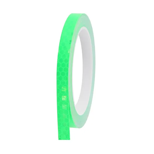Cinta reflectante verde de 0.4 pulgadas x 33 pies, cinta fluorescente impermeable para exteriores, etiquetas adhesivas DOT para automóviles,