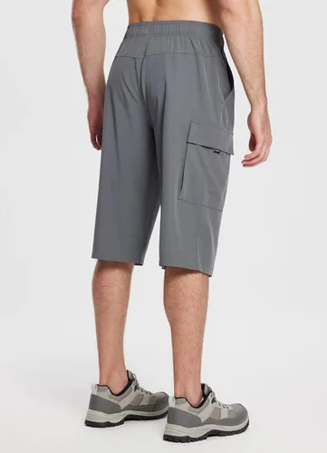 Miniatura 4 de BALEAF Men's Long Shorts Below Knee 15" Capri Pants Hiking Cargo Pockets Quick Dry Lightweight Elastic Waistband Gym