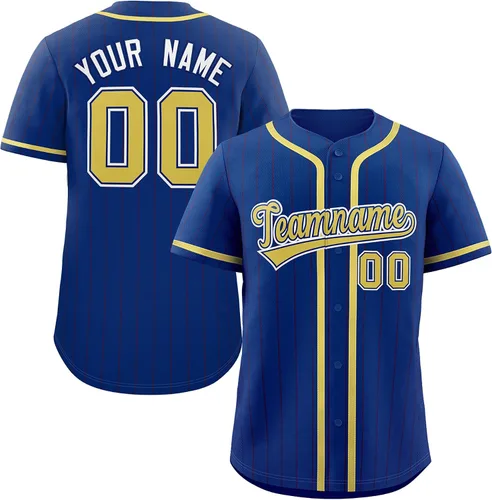 Miniatura 37 de Camiseta de béisbol de rayas finas personalizada hipster hip hop, camisetas deportivas con nombre y número del equipo personalizado para hombres