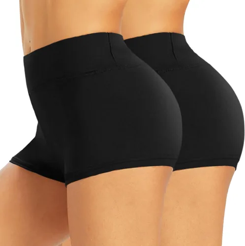 TNNZEET Pantalones cortos de entrenamiento para mujer, cintura alta, de elastano, para gimnasio, voleibol, yoga, baile, ciclista