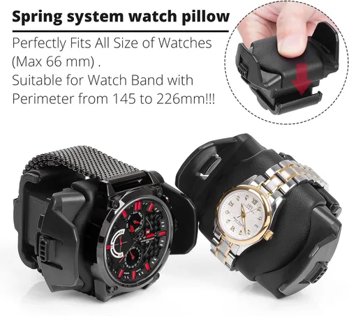 Miniatura 5 de Winder de reloj hecho de carcasa de bambú natural de alta calidad para 6 relojes automáticos con artesanía de alto brillo 4 modos de ajuste y motor