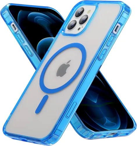 Miniatura 19 de Funda magnética diseñada para iPhone 11 Pro Max, [probada en caídas de grado militar] [compatible con MagSafe] Funda protectora delgada translúcida