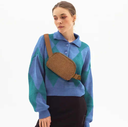 Miniatura 212 de Riñonera cruzada para mujeres y hombres, bolsa para cinturón para senderismo con correa ajustable, riñonera para correr, entrenamiento, deportes