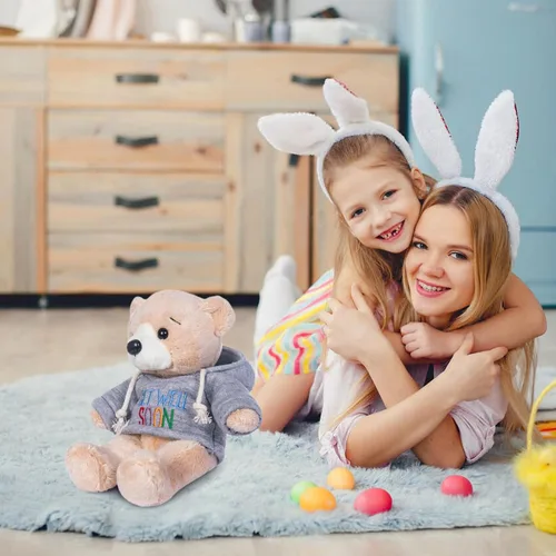 Miniatura 7 de My OLi Oso de peluche Get Well Soon de 7 pulgadas, animal de peluche con capucha, oso suave de recuperación rápida, felpa cómoda para visitas al