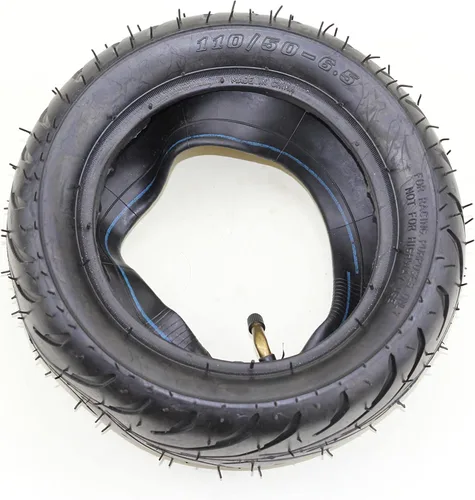 Miniatura 5 de Trkimal - Cámara de aire para rueda trasera de 110/50-6,5 con válvula angular TR87 para minimoto de 38 cc, 47 cc, 49 cc. Compatible con MTA1, MTA2