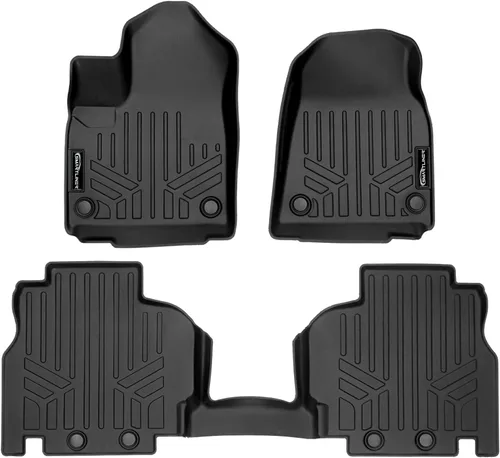 Miniatura 13 de SMARTLINER Juego de alfombrillas de 3 filas de ajuste personalizado para todo tipo de clima, compatible con Jeep Wagoneer 2022-2025