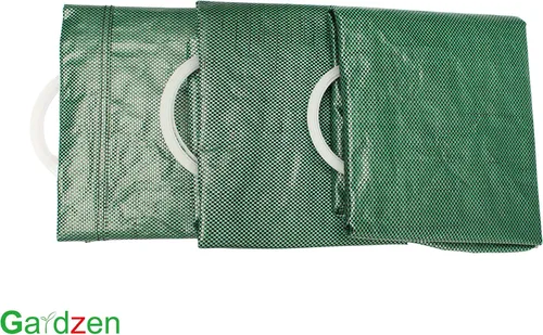 Miniatura 5 de Gardzen Bolsas de basura de 32, 40 y 72 galones, reutilizables, resistentes, plegables, para hojas de jardín, con anillo de plástico, cubo de basura
