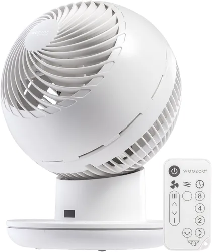 Miniatura 13 de IRIS USA - Ventilador WOOZOO de circulación oscilante de aire, estilo globo, compacto y personal con mando a distancia, 12 pulgadas, PCF-SC15
