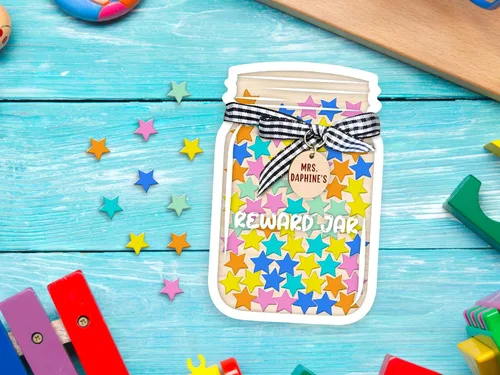 Miniatura 10 de Tarro de recompensa magnético personalizado para niños, sistema de recompensa de tarro de estrella, tarros de incentivo de comportamiento positivo