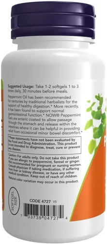 Miniatura 3 de Now Foods Geles de menta con aceites de jengibre e hinojo, 90 cápsulas blandas (paquete de 2)