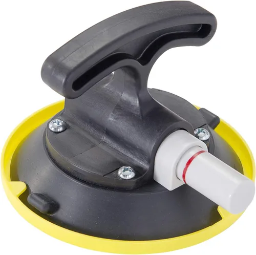 IMT Bomba de ventosa de vidrio de 4.5 pulgadas activa, elevador de vidrio con ventosa al vacío con mango en T con placa cóncava para superficie