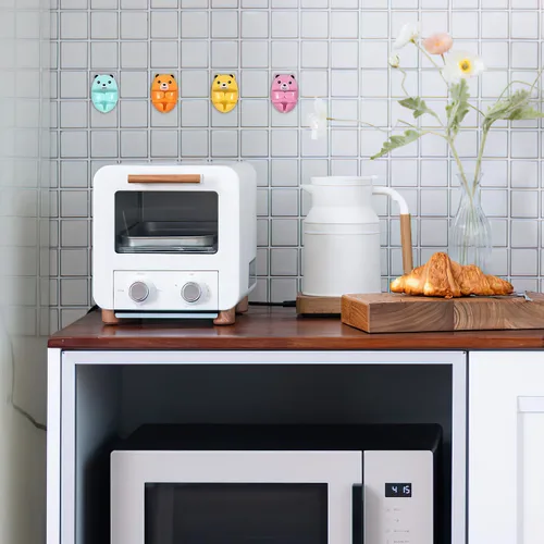 Miniatura 2 de 4 clips para cable de cargador de teléfono, lindo soporte de cable de carga autoadhesivo, clips organizadores de cables para mesa de cocina, hogar
