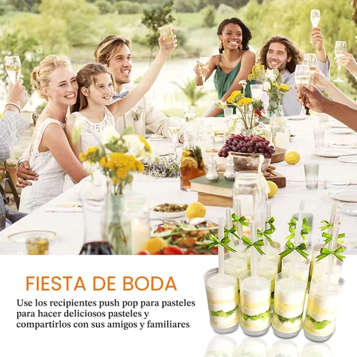 Miniatura 5 de Paquete de 24 recipientes para tartas con tapas, multiusos, recipientes de plástico reutilizables para tartas, para cupcakes, confeti, helados