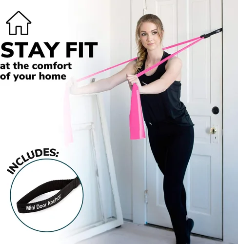 Miniatura 6 de Resistance Bands for Working Out 7Ft Long Resistance Bands Super Exercise Bands with Carry Pouch and Door Anchor I Latex Free Workout Bands