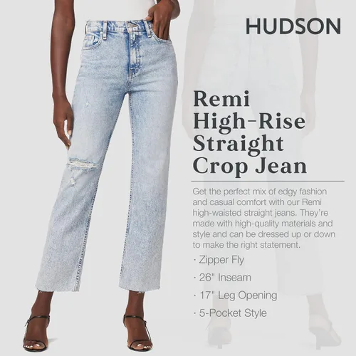 Miniatura 3 de HUDSON Jeans Remi de tiro alto, recortados, pierna recta para mujer
