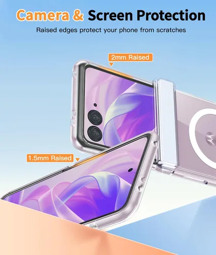 Miniatura 902 de FNTCASE Funda para iPhone 13 Pro-Max: Fundas magnéticas transparentes compatibles con Magsafe Slim anti amarillamiento protección contra caídas