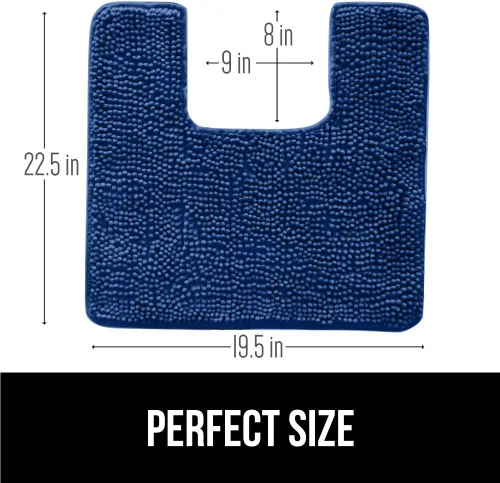Miniatura 297 de Gorilla Grip - Tapete de baño de felpilla gruesa, suave y absorbente, secado rápido, de microfibra, con reverso de caucho, para piso de ducha, Nube