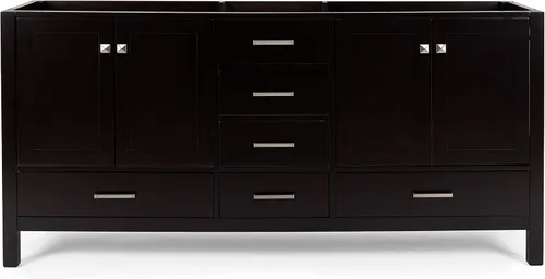 Miniatura 68 de ARIEL Cambridge - Mueble base de tocador de baño de 36 pulgadas, madera maciza, 2 puertas de cierre suave, 5 cajones de cola de milano