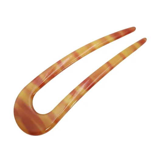 Horquilla de pelo en forma de U ámbar francés horquilla para bollos accesorios de peinado