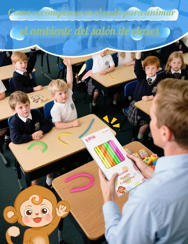 Miniatura 5 de Paquete de 10 Juguetes Sensoriales para Niños – Cuerdas Sensoriales Elásticas Extra Gruesas Mejoradas para Autismo, TDAH, Ansiedad – Caja de Regalo