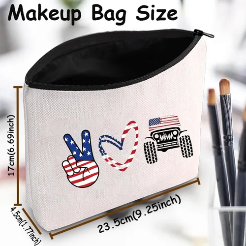 Miniatura 3 de TSOTMO Bolsa de cosméticos con cremallera para automóvil, regalo de carreras para amantes de vehículos, bolsa de aseo para viajes de carreras